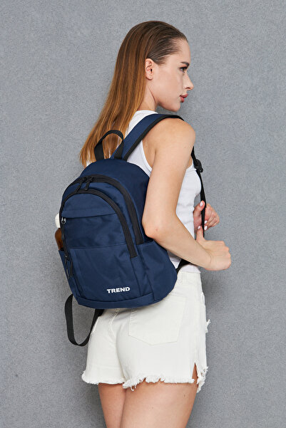 TREND Unisex αδιάβροχο υφασμάτινο σακίδιο πλάτης - μεσαίου μεγέθους καθημερινή, σχολική και αθλητική τσάντα