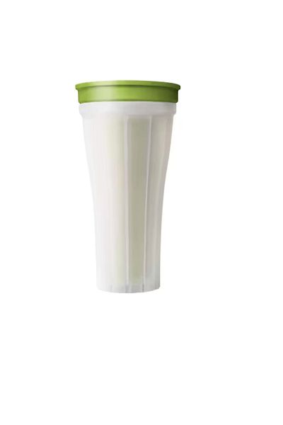 OEM Duufun iced drink glass, 14.5 x 9.8 cm, 150 ml, plastic, silicone, white, green
