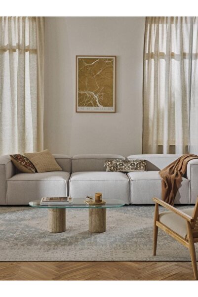 innature Yumuşak Oturumlu Soft Modüler Kanepe, Keten (3-4 kişilik) - Home