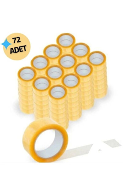 Osman CANDAN plastik 72 Adet Şeffaf Akrilik Koli Bandı - Genişlik 45 mm, Uzun...