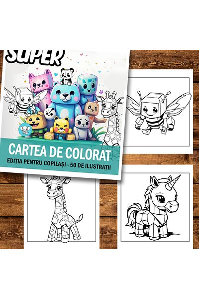 Legendary Gifts Super mini anti-stress coloring book, 50 illustrations for toddlers, 106 pages