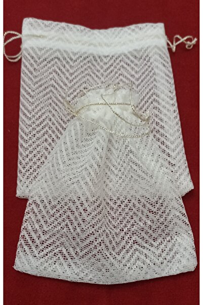 FNT Zigzag desenli tül 14*18 cm ebatında 12 adettir Hediyelik Bohçalık çeyizl...