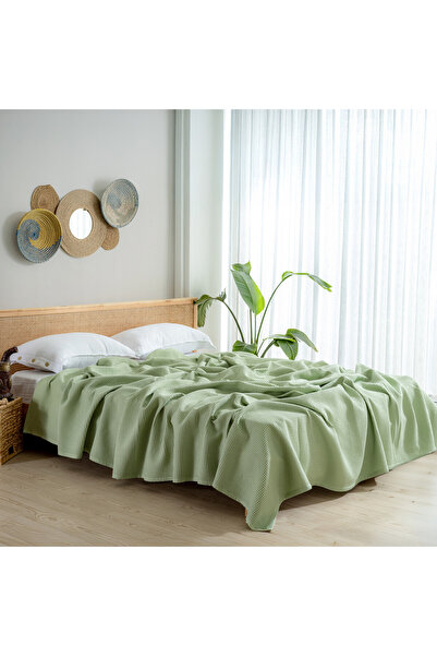 MYLASA HOME Pike Bedspread Double Waffle - 100% Cotton Lightweight 4 Seasons Airy High Quality Pikes