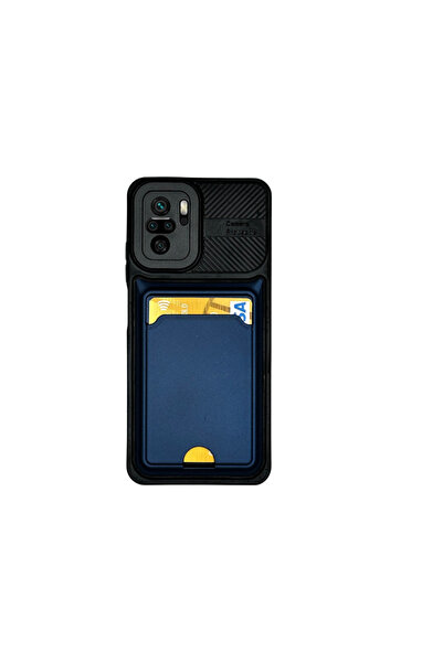 Skygo Xiaomi Redmi Note 10 Silicone Case with Card Holder Dark Blue