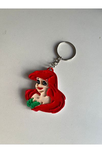 Gonulella Ariel Keychain Disney Princess Keychain Ariel Doll Accessories 3D