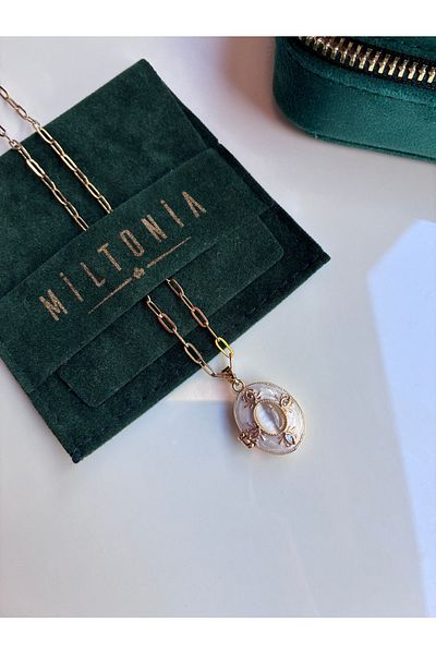 Miltonia Vintage Steel Necklace with Cover