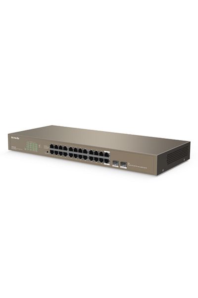 Tenda 24-port Gigabit Switch, 2 Gigabit SFP ports - TND-TEG1024F