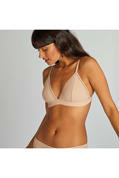 KIABI Padded microfibre triangle bra PINK