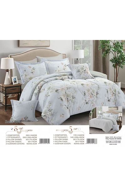 FLOWER BED Sofia King Size Bed Sheet 8 Pieces