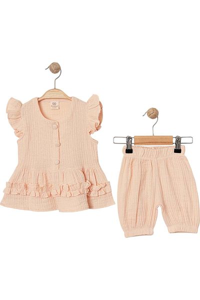 Babexi Double Set with Muslin Shorts Salmon