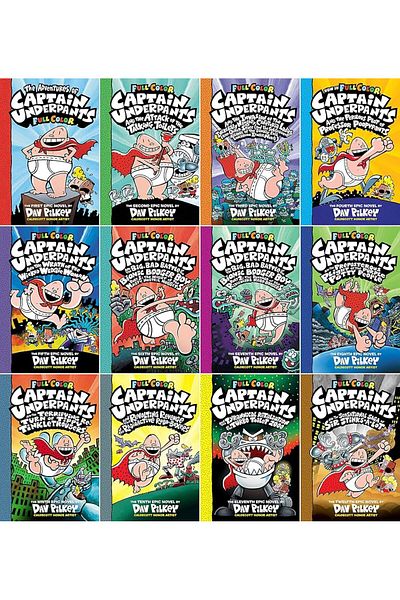 Generic captain underpants book set of 12 books 9 ( ENGLISH VERSION )