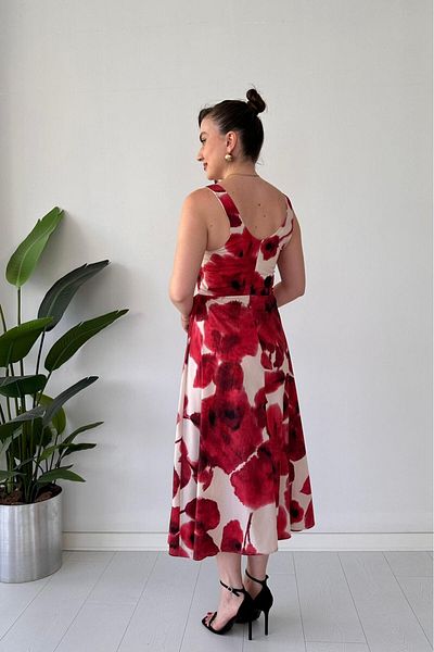 MaziButik Poppy Dress Red