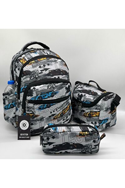 Tiny Kulomi First School Bag 3-Piece Tiny Set Boys' Primary School Bag Car Pa...