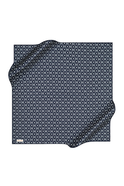 Pierre Cardin Silk Scarf - 8631438-921 Navy Blue