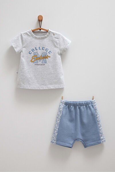 Caramell ALL DAY COLLEGE TSHIRT ŞORT TAKIM Gri