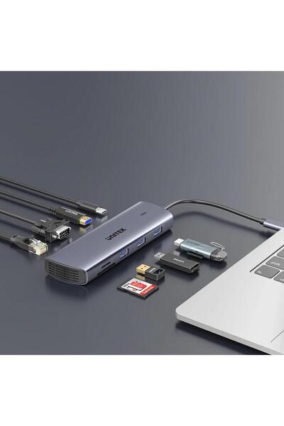 Unitek قاعدة توصيل عالمية متعددة الاستخدامات USB-C 9 في 1 (D1113A)