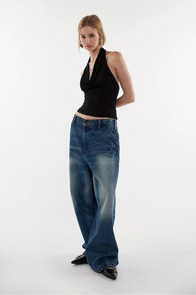 World Fashion Trends Μαύρο κορμάκι με γιακά Degaje Crop Top