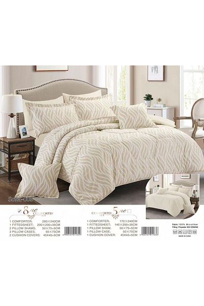 FLOWER BED Sofia King Size Bed Sheet 8 Pieces