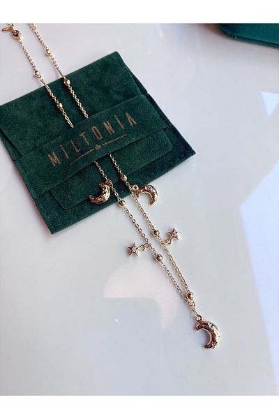 Miltonia Crescent Star Steel Necklace