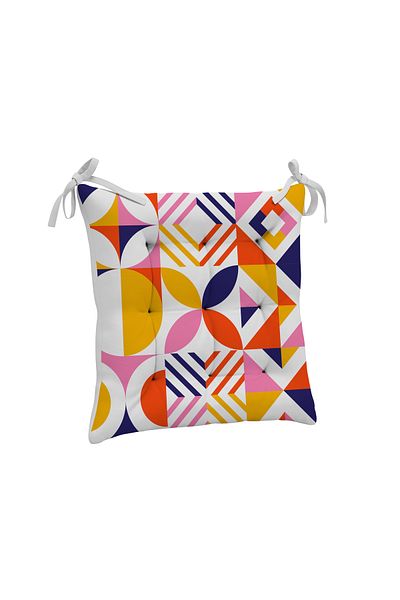 yok yok evim eve dair her şey 9 Puntal Geometry Patterned Fluffy Living Room Balcony Garden Kitchen Chair Cushion