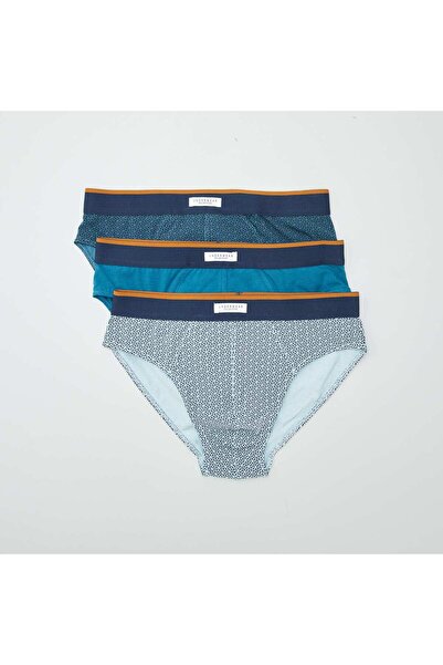 KIABI مجموعة من 3 سراويل داخلية مطبوعة باللون الأخضر