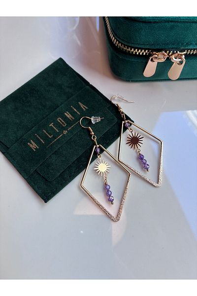 Miltonia Design Sun Crystal Earrings