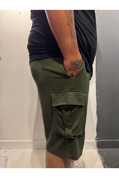 Bas Body FitnessWear Green Oversized Size Capri Cargo Pocket