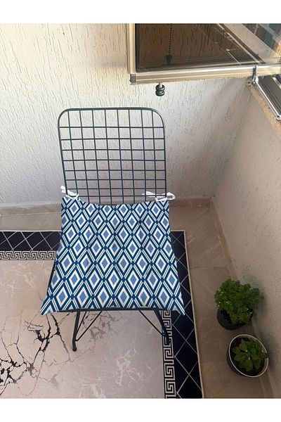 yok yok evim eve dair her şey 9 Puntal Geometry Patterned Fluffy Living Room Balcony Garden Kitchen Chair Cushion