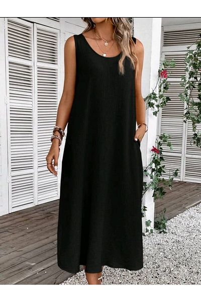 PLA CLOTHİNG Root Dye Linen Dress