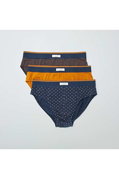 KIABI مجموعة من 3 سراويل داخلية مطبوعة باللون الأصفر
