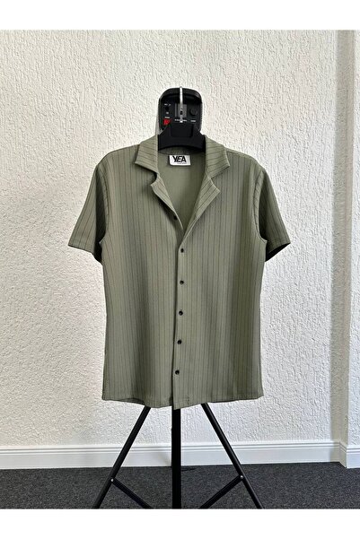 tetramoda Crepe Fabric Regular Fit Short Sleeve Men's Shirt