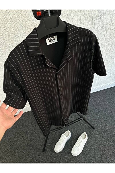 tetramoda Crepe Fabric Regular Fit Short Sleeve Men's Shirt