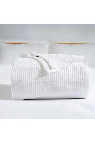 MYLASA HOME Pike Bedspread Single Waffle - 100% Cotton Lightweight 4 Seasons Airy High Quality Pikes