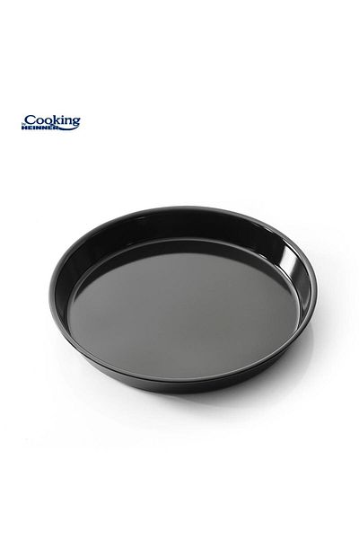 Heinner Round enamel tray HR-NR-R40, 40 x 4.5 CM Black