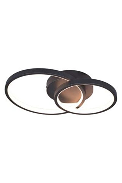OEM Lampă de tavan neagră cu 2 cercuri și LED 33 W