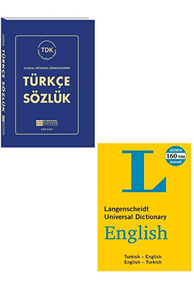 Evrensel İletişim Yayınları Türkçe Sözlük + L Langenscheidt İngilizce Sözlük ...
