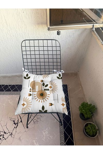 yok yok evim eve dair her şey 9 Puntal Geometry Patterned Fluffy Living Room Balcony Garden Kitchen Chair Cushion