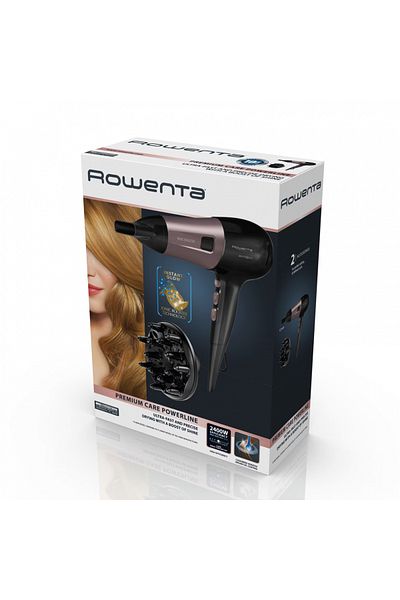 Rowenta Uscător de păr Powerline Cv5940f0, 2400w, funcție Effiwats, înveliș cu keratină din cașmir