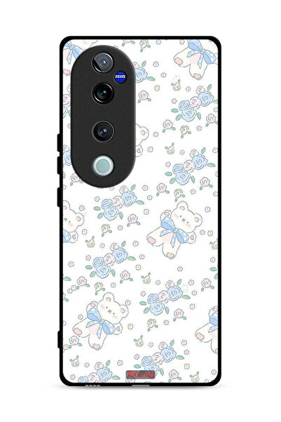 Tolwak غطاء حماية لهاتف Vivo S19 Pro 5G برسومات دب تيدي لطيف وزهور