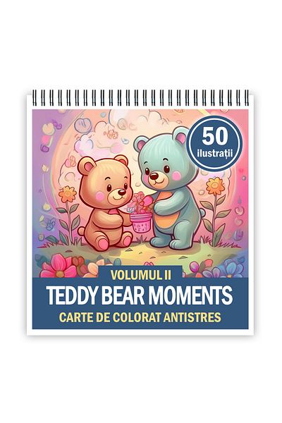 Legendary Gifts Mini coloring book, 50 illustrations Teddy Bear Moments - Volume II, 106 pages