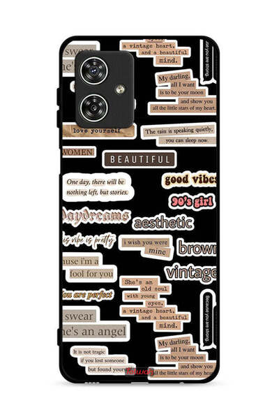 Tolwak غطاء حماية لهاتف موتورولا موتو جي 54 5G بملصقات اقتباسات جميلة