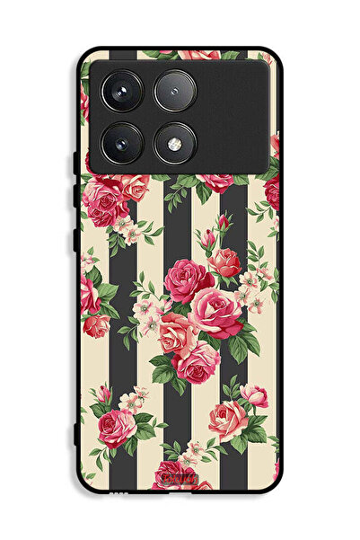 Tolwak Xiaomi Redmi K70E 5G Protective Case Cover Roses Pattern