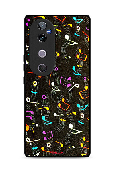 Tolwak غطاء حماية لهاتف Vivo V40 5G بنمط قماش موسيقي