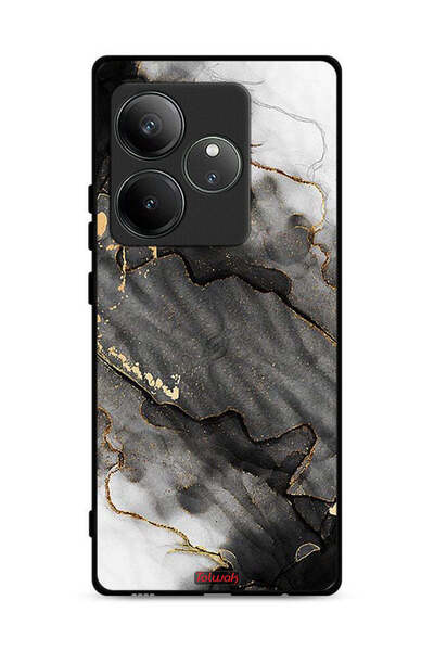 Tolwak غطاء حماية لهاتف Realme GT Neo6 SE 5G بلون رخامي لامع