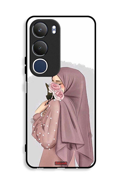 Tolwak غطاء حماية لهاتف Vivo Y19s 4G بتصميم فتاة تحمل ورودًا