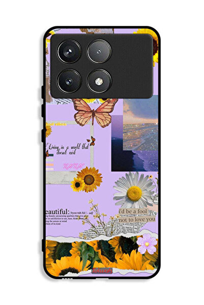 Tolwak غطاء حماية لهاتف Xiaomi Poco X6 Pro 5G بملصقات عباد الشمس الجميلة