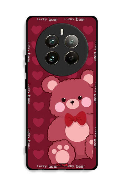 Tolwak غطاء حماية لهاتف Realme 12 Pro Plus 5G بتصميم الدب المحظوظ