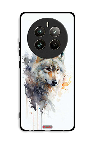 Tolwak غطاء حماية لهاتف Realme 12 Pro Plus 5G بتصميم فن تجريدي للذئب