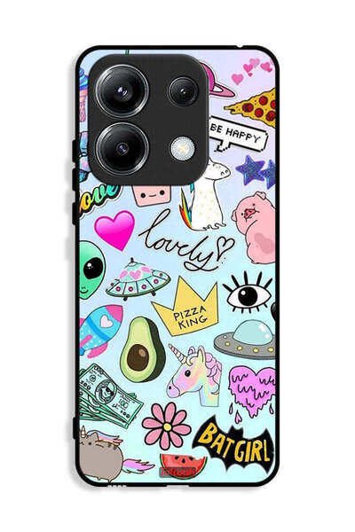 Tolwak غطاء حماية لهاتف Xiaomi Poco M6 Pro 4G بملصقات جميلة