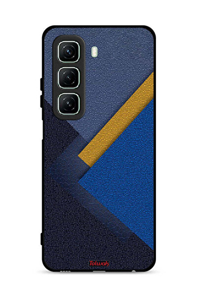 Tolwak غطاء حماية لهاتف Infinix Hot 50 5G بنقشة مثلثات جلدية